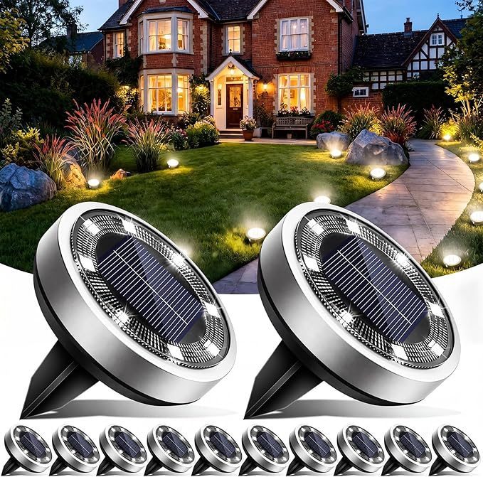 Frame from the ad for Cheap 'super bright' solar garden lights