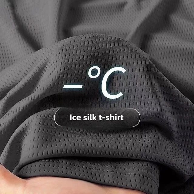Frame from the ad for 'Ice silk' cooling shirts and leggings
